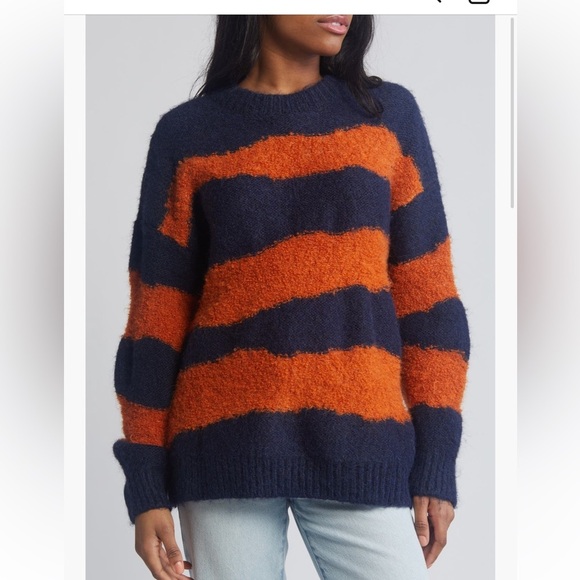 Topshop Sweaters - Topshop Stripe Boucle Sweater - size medium